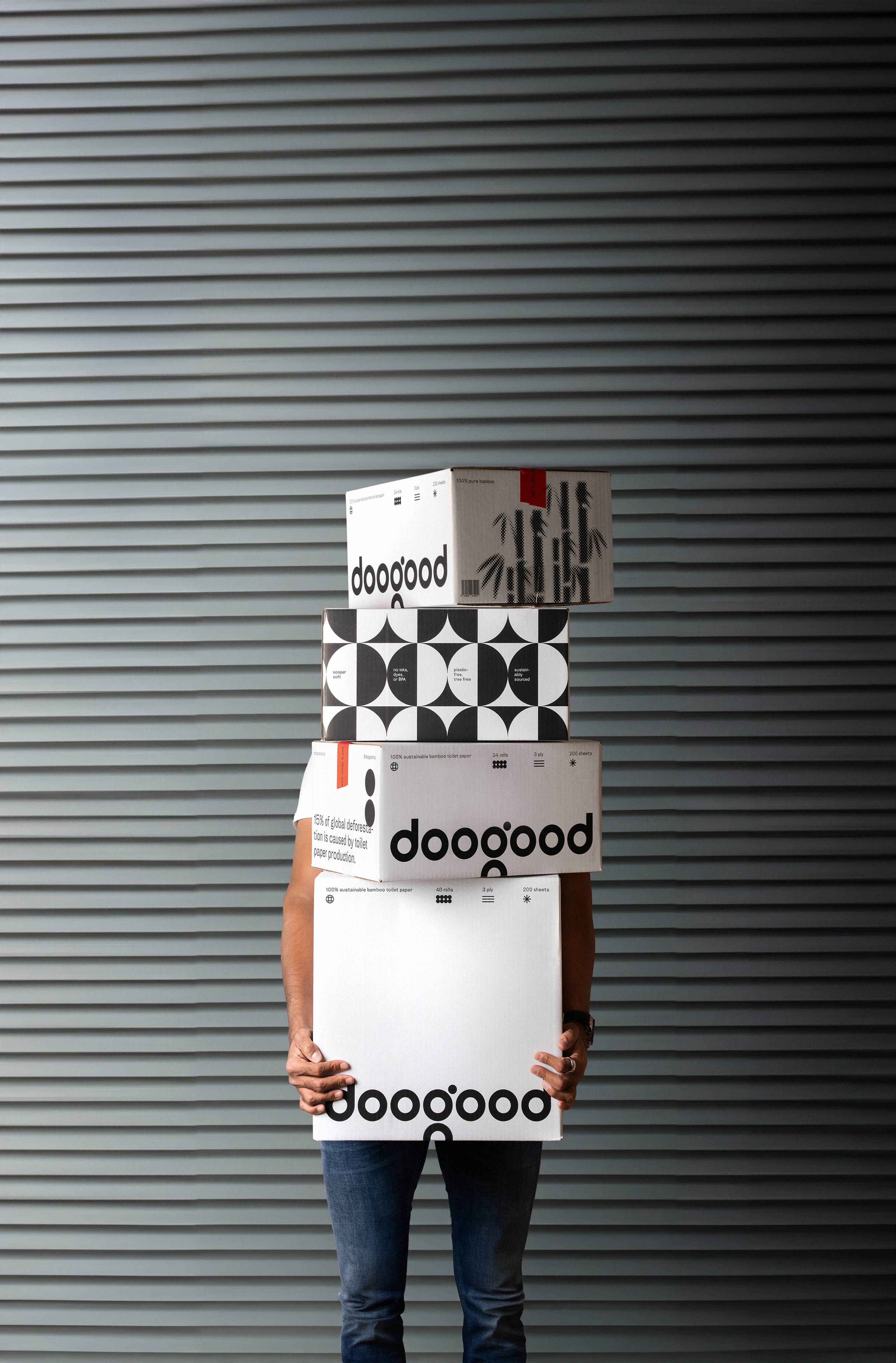 Mobile bamboo toilet paper banner