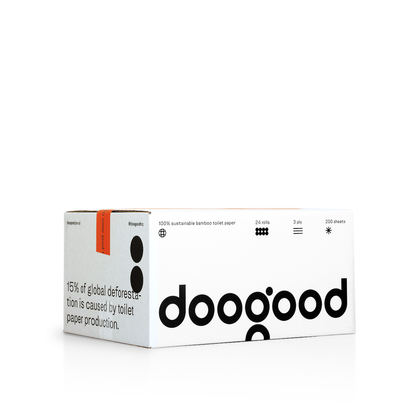 100% Bamboo Toilet Paper, 3-ply, Toxin-free, Zero Plastic - 24 rolls